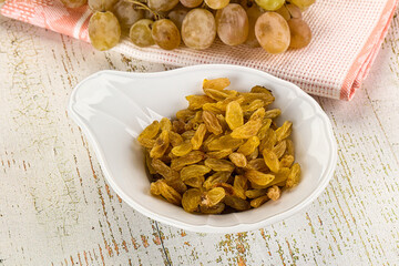 Sweet dry yellow honey raisin