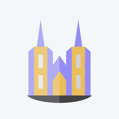 Icon Cathedral. related to House symbol. flat style. design editable