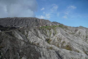 Exploring volcanic landscapes bromo mountain indonesia aerial view natural wonders scenic beauty