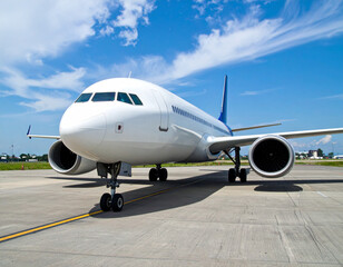 Obraz premium Commercial plane at the airport