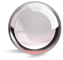 Glossy Transparent Sphere with Light Reflection