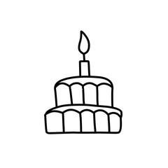 birthday cake doodle
