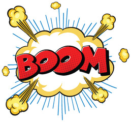 Comic Style Explosion with Bold Text © blueringmedia