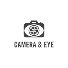 modern logo merging a camera lens and a human eye