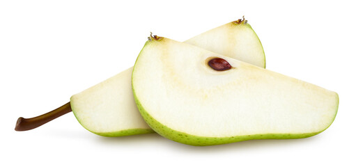 Pear isolated on white background clipping path