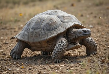 Obraz premium Galapagos Tortoise: Majestic Creature in Serene Habitat