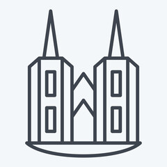Icon Cathedral. related to House symbol. line style. design editable