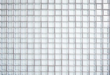 Seamless texture of a pristine white glass block wall, offering ample copy space, abstract, pattern