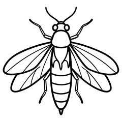 Firefly Outline Vector Design