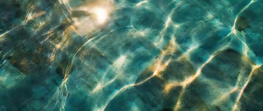 view of the seabed through the clear waters of the sea.
