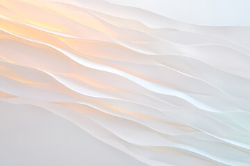 Artistic wave patterns abstract design paper texture minimalist. Elegant white floral wall art indoor gallery 3d texture display modern design close-up aesthetic appeal.