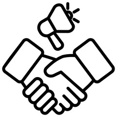 Relationship Marketing Outline Icon