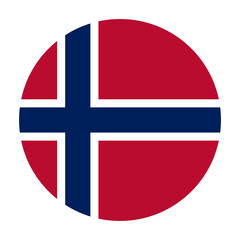 Fototapeta premium Norway flag vector isolated on transparent background