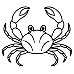 Modern One-Line Art Crab Vector