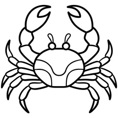 Modern One-Line Art Crab Vector