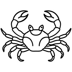 Modern One-Line Art Crab Vector