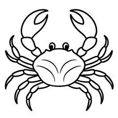 Modern One-Line Art Crab Vector