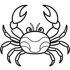 Modern One-Line Art Crab Vector