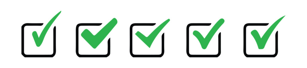 Green checkmark sign. check mark icon vector .symbol, sign, yes, right.  Vector Illustration