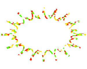 ステンドグラス風吹き出し　三角形模様　細長いギザギザした形
