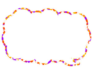 ステンドグラス風吹き出し　三角形模様　細長い雲形