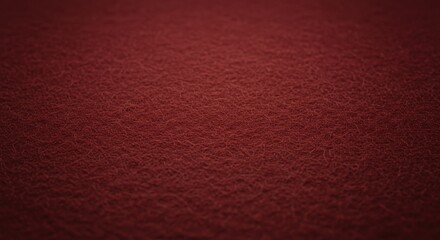Fototapeta premium Close-up view of a deep red felt fabric texture with a soft, fuzzy surface, creating a subtle gradient from a brighter center to darker edges, ideal for backgrounds and textile design.