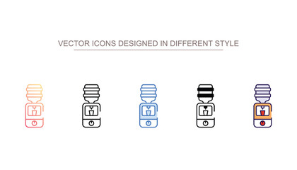 Water Cooler icon design with white background stock illustration