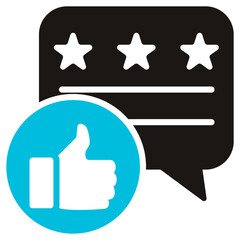 Feedback Glyph Blue Grey Icon