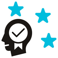 Experience Glyph Blue Grey Icon