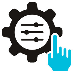 Customization Glyph Blue Grey Icon