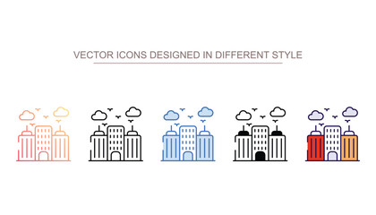Cityscape icon design with white background stock illustration