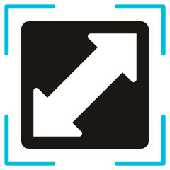 Resolution Glyph Blue Grey Icon