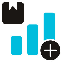 Fototapeta premium Upselling Glyph Blue Grey Icon