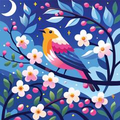 seamless pattern with birds vector
