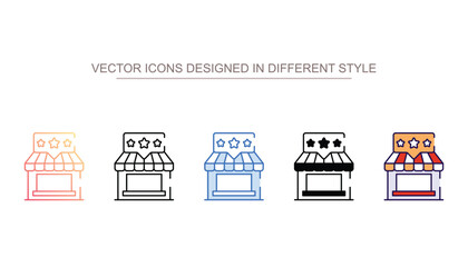 Shop Rating icon design with white background stock illustration