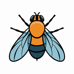 bee on white background