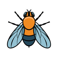 vector bee on white background