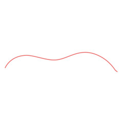 red curved line illustration