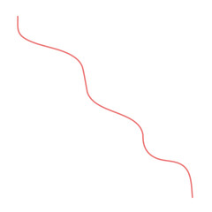 red curved line illustration