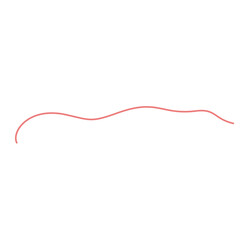 red curved line illustration