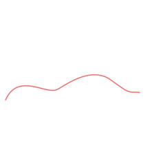 red curved line illustration