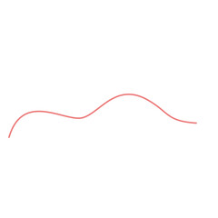 red curved line illustration