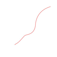 red curved line illustration