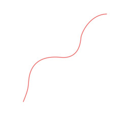 red curved line illustration