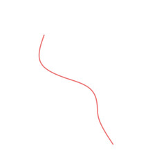 red curved line illustration