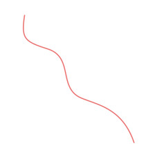 red curved line illustration