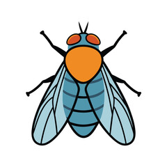 vector illustration of a fly