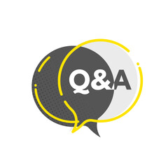 Questions and Answers Bubbles  - vector  illustration