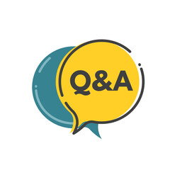Questions and Answers Bubbles  - vector  illustration