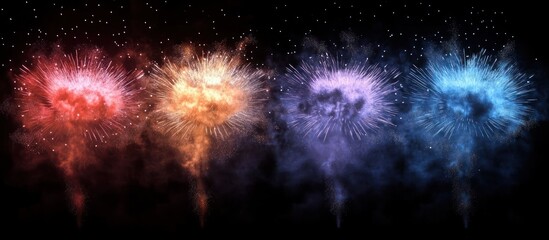 Fototapeta premium Festive Night Sky Fireworks Display